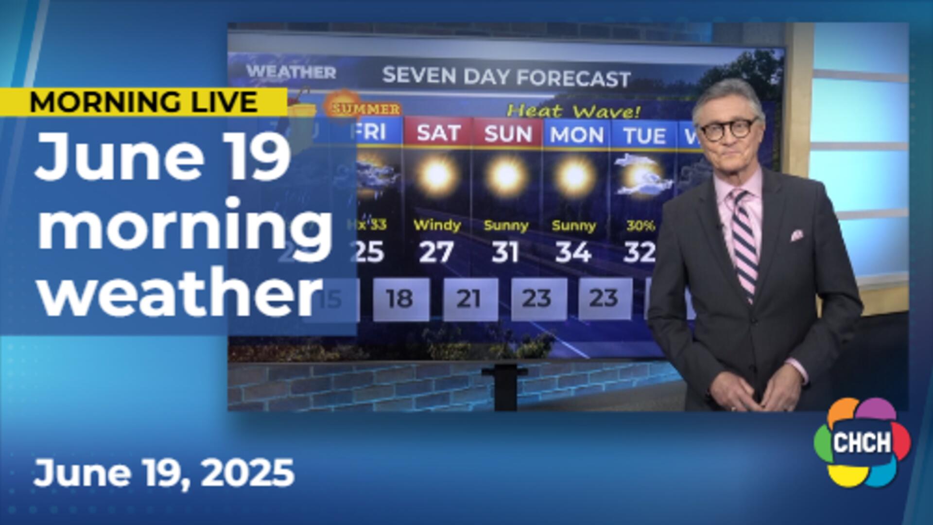 Morning weather forecast for June 19, 2025