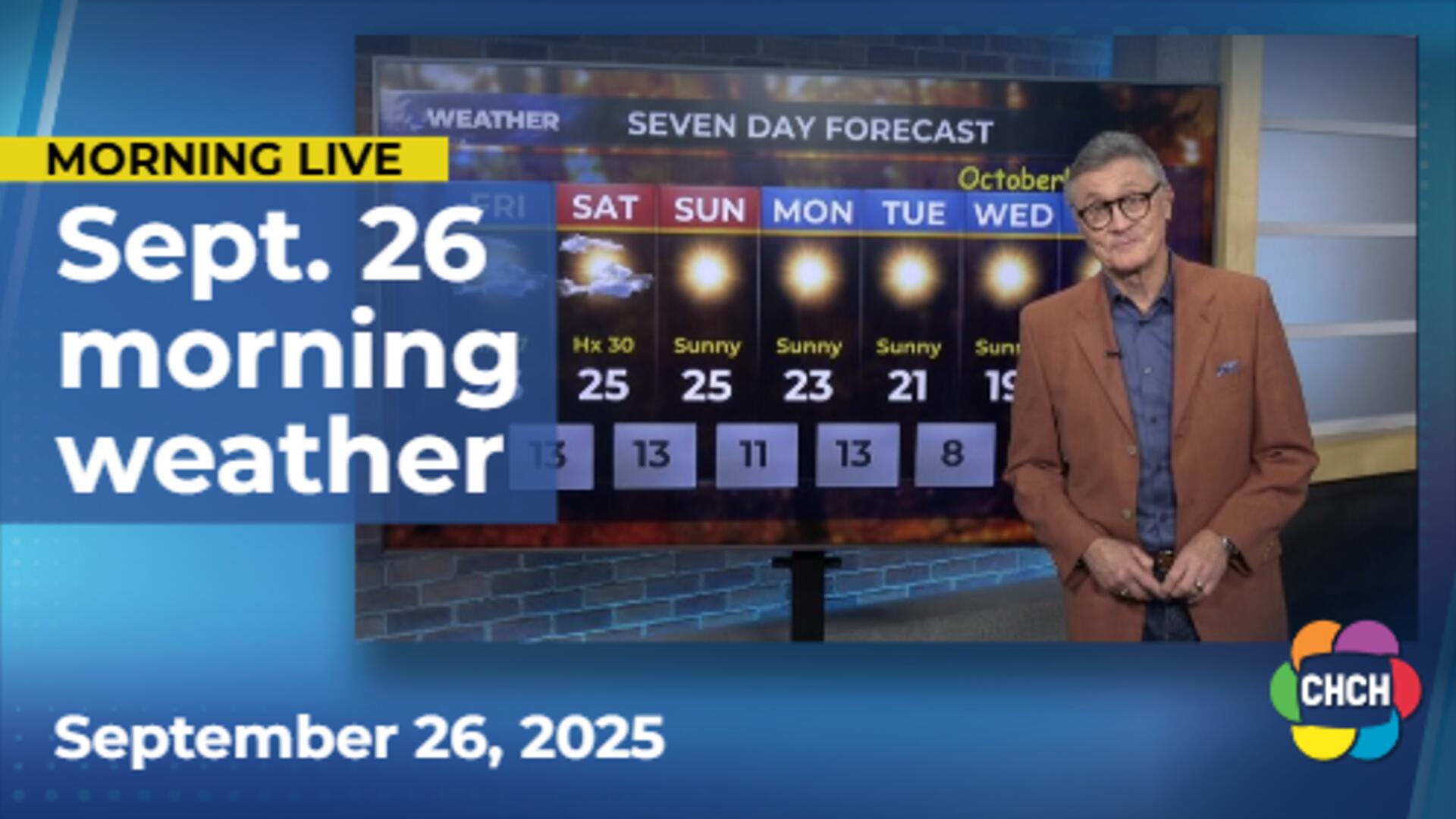 Morning weather forecast for Sept. 26, 2025