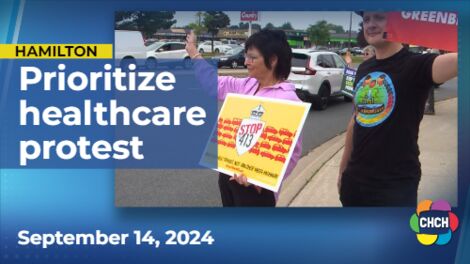 Protesters call on Ford government to prioritize healthcare over highways