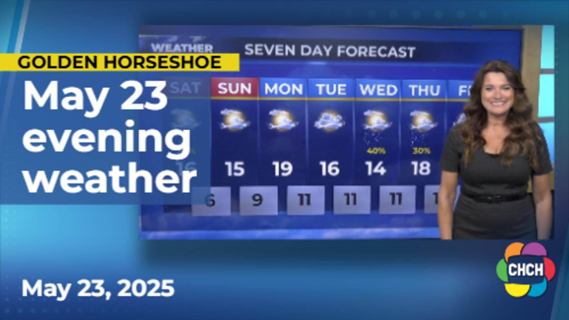 Evening weather forecast for May 23, 2025
