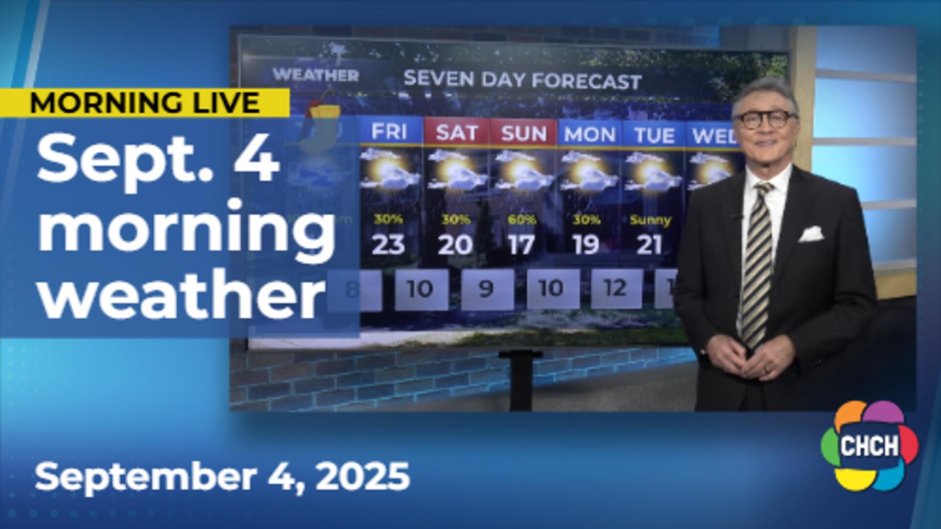 Morning weather forecast for Sept. 4, 2025