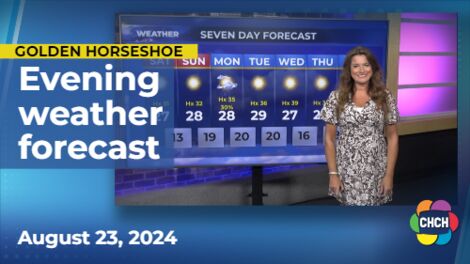 Evening weather forecast for August 23, 2024