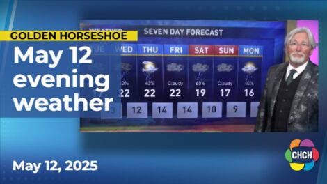 Evening weather forecast for May 12, 2025