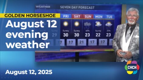 Evening weather forecast for August 12, 2025