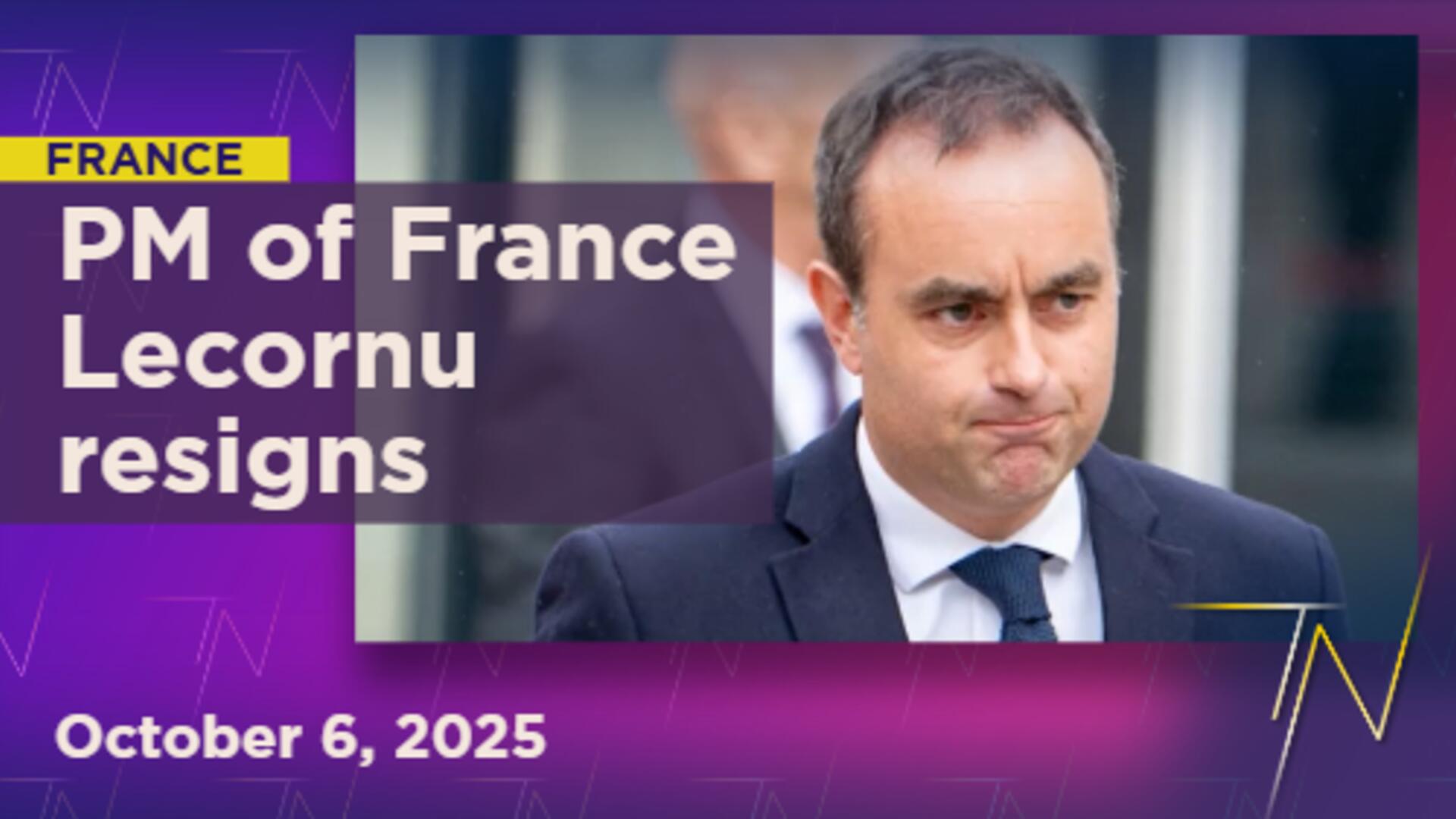 PM of France Lecornu resigns after just 27 days, French politics in grave turmoil