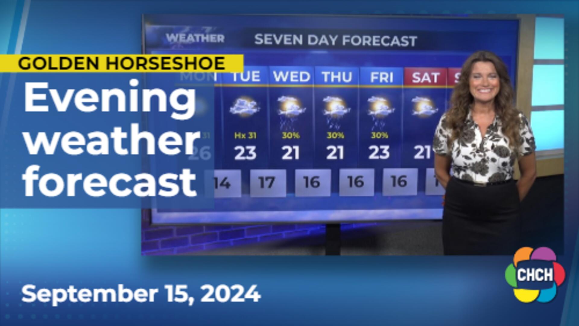 Evening weather forecast for September 15, 2024