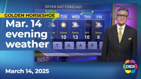 Evening weather forecast for March 14, 2025
