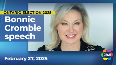 Ontario Liberal Leader Bonnie Crombie addresses supporters after losing in her riding