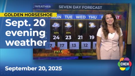 Evening weather forecast for Sept. 20