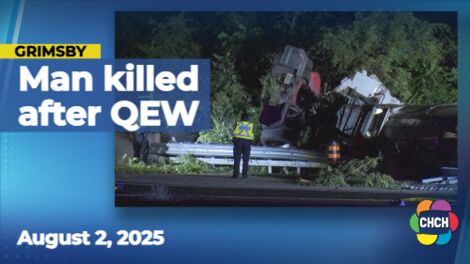 Man killed in early morning tanker rollover on QEW in Grimsby