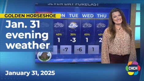 Evening weather forecast for January 31, 2025