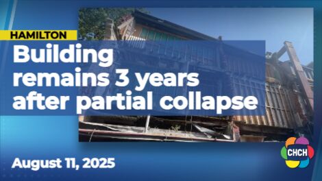 Half-crumbled building in Hamilton still unused, unfixed and unable to fall three years later