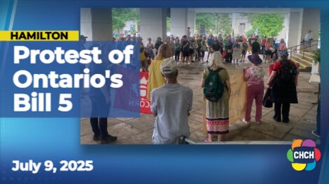 Bill 5 sparks Hamilton protest over treaty, environmental concerns