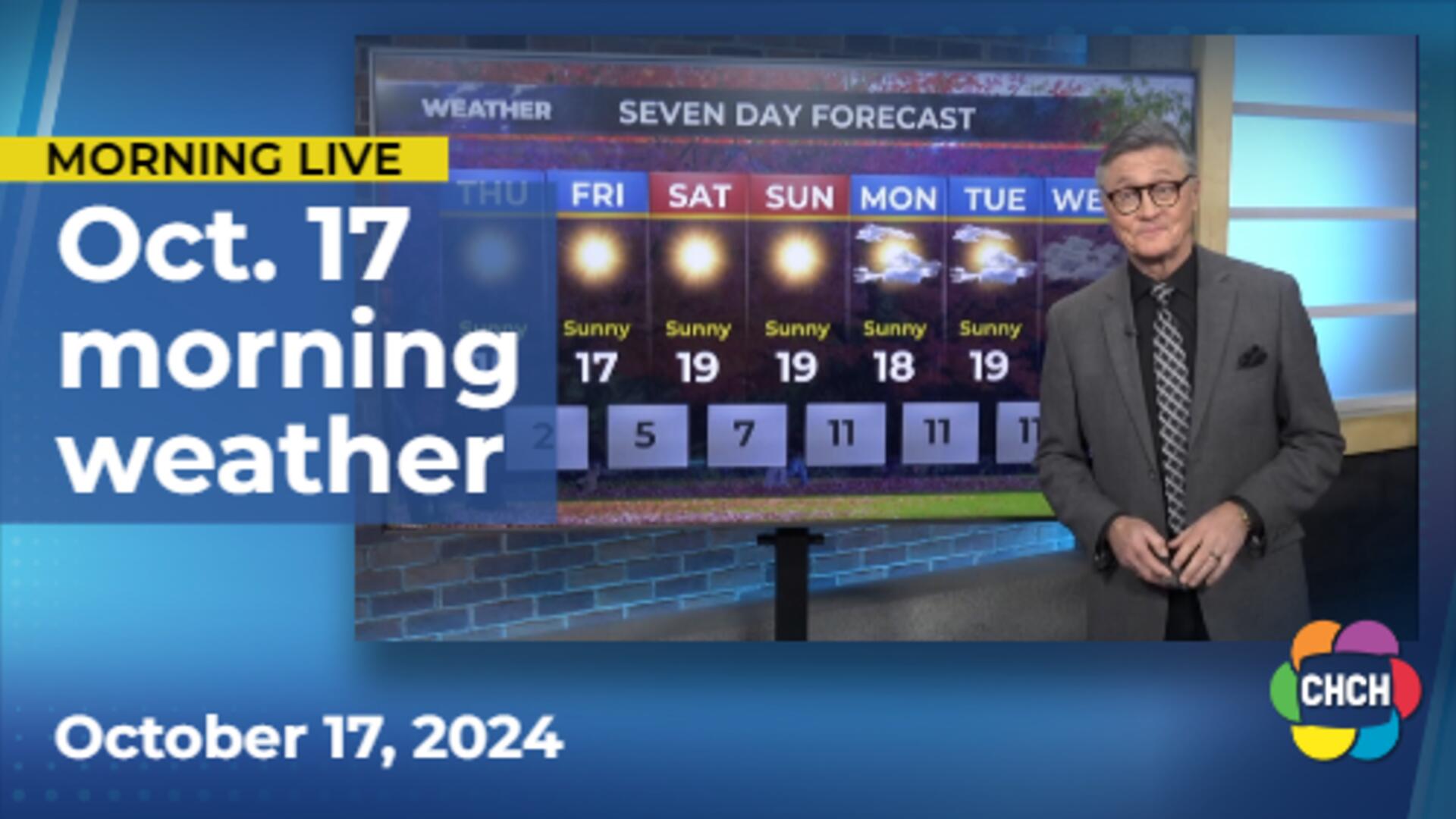Morning weather forecast for October 17, 2024