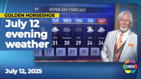 Evening weather forecast for July 12, 2025