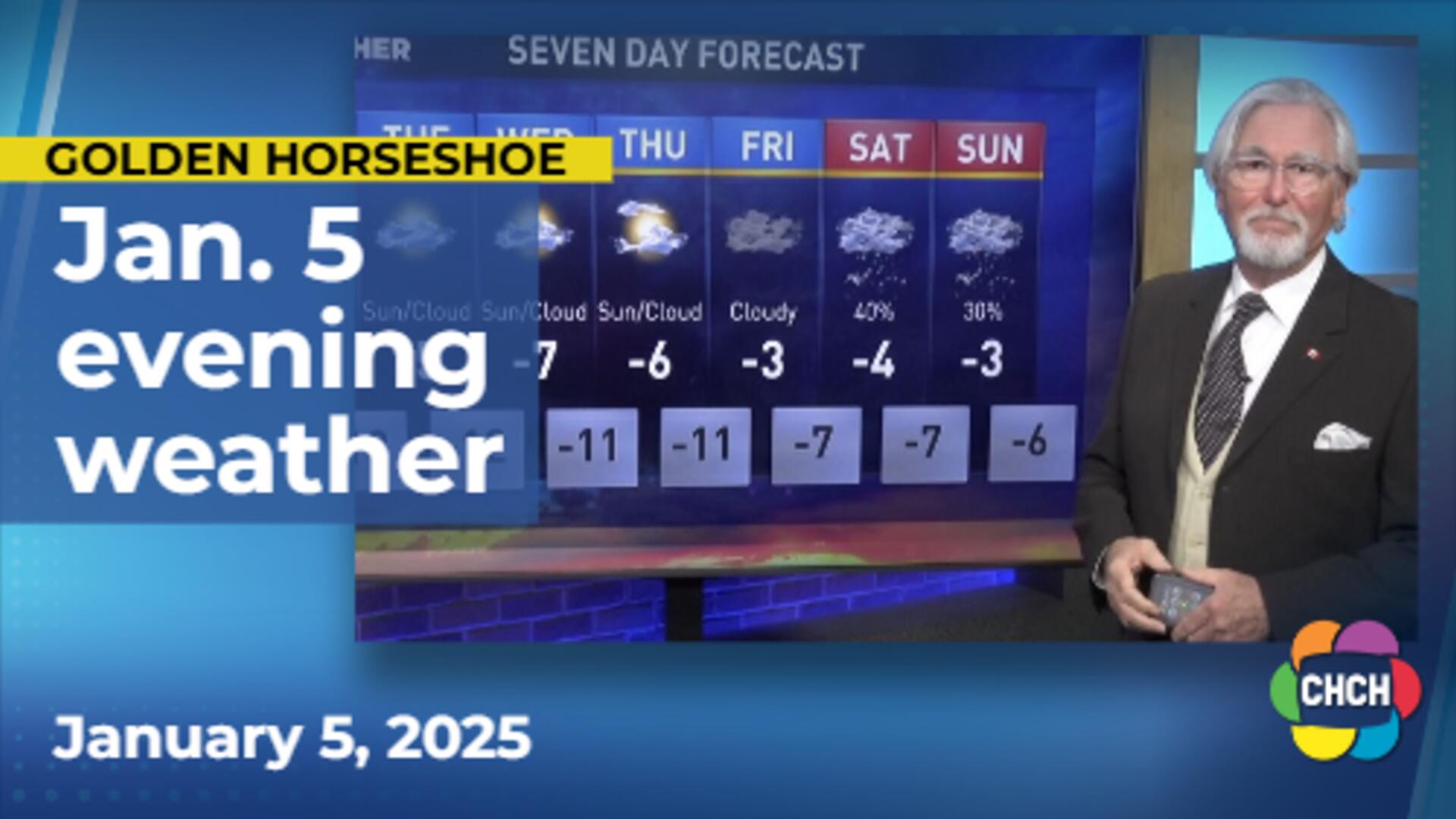 Evening weather forecast for January 5, 2025