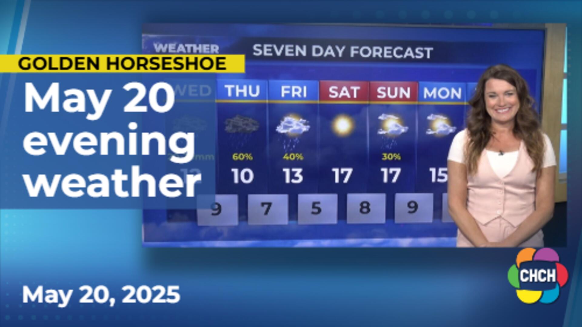 Evening weather forecast for May 20, 2025