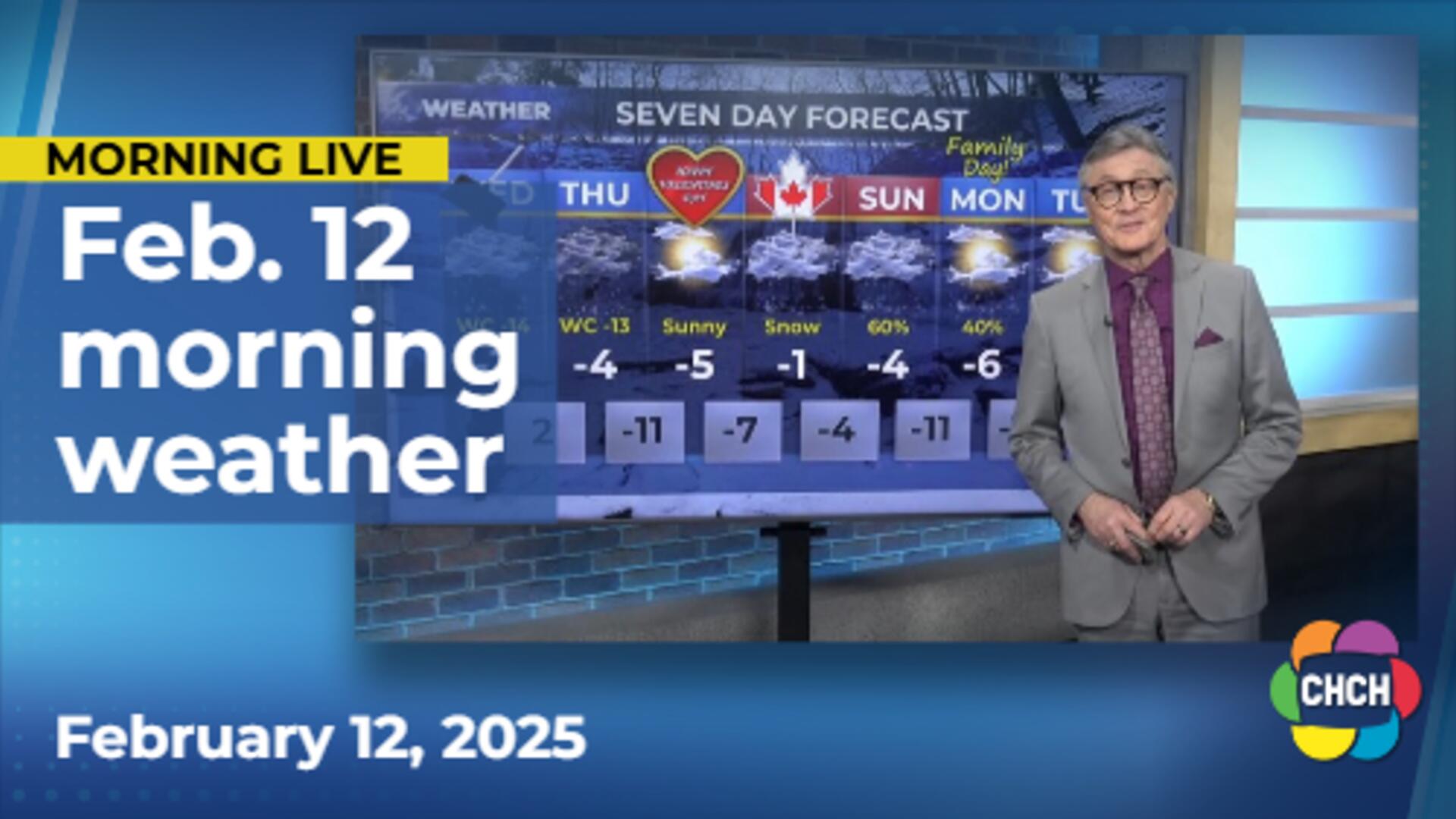 Morning weather forecast for February 12, 2025