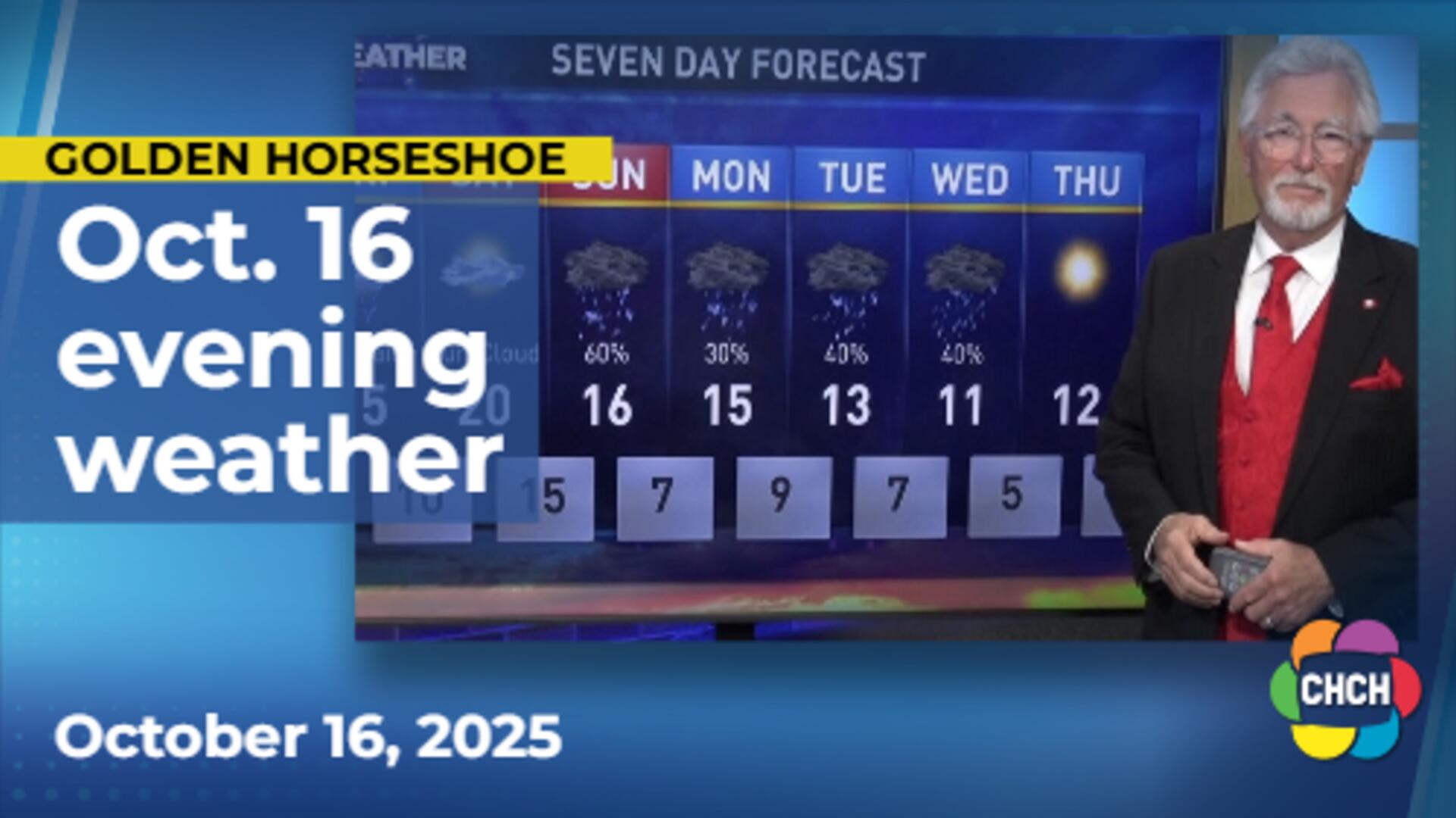 Evening weather forecast for Oct. 16