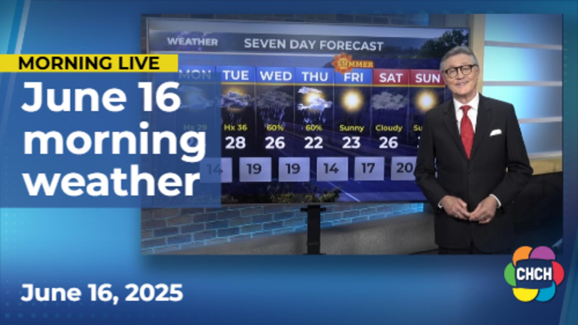 Morning weather forecast for June 16, 2025