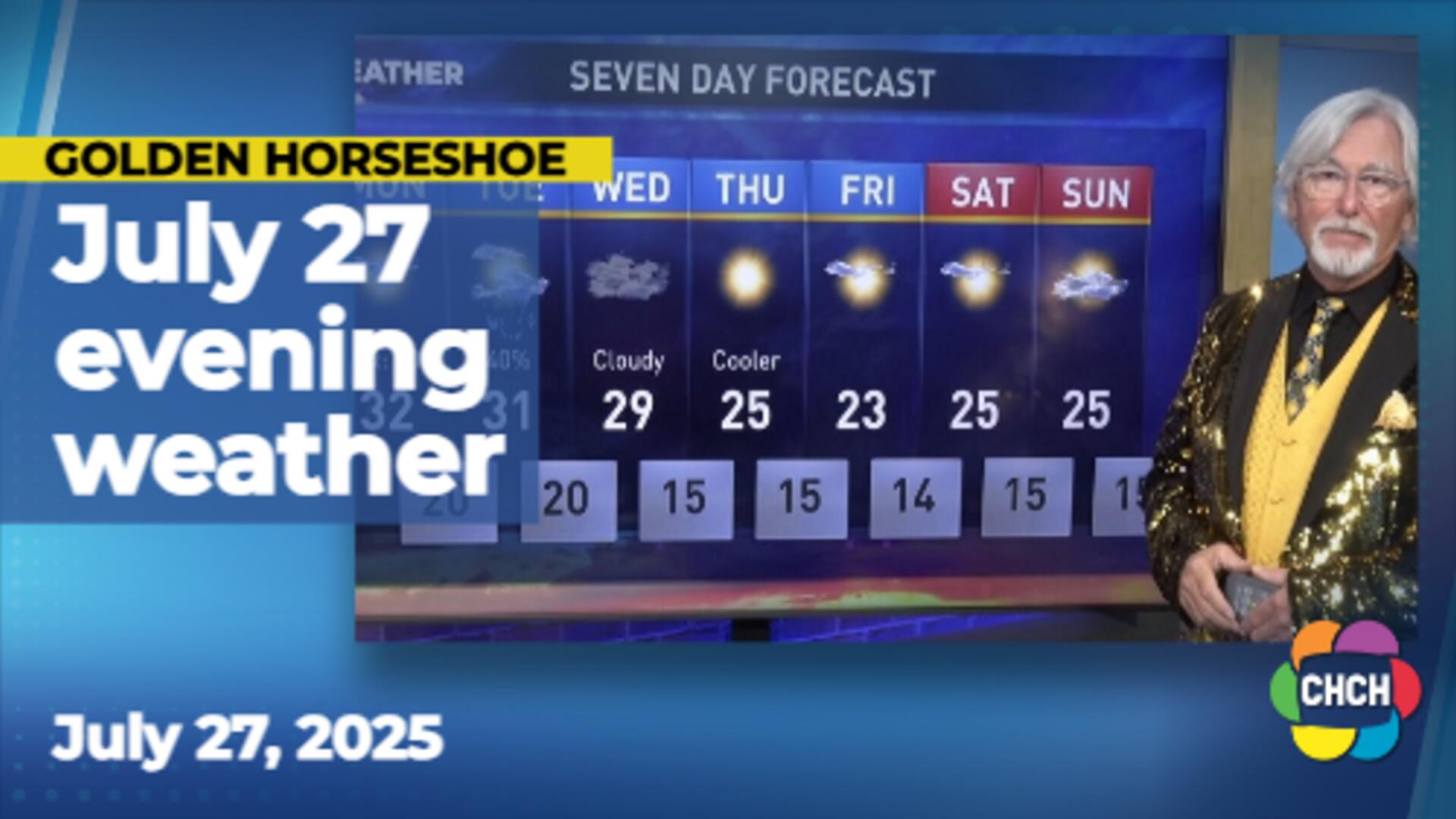 Evening weather forecast for July 27, 2025
