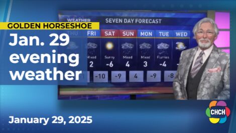 Evening weather forecast for January 29, 2025