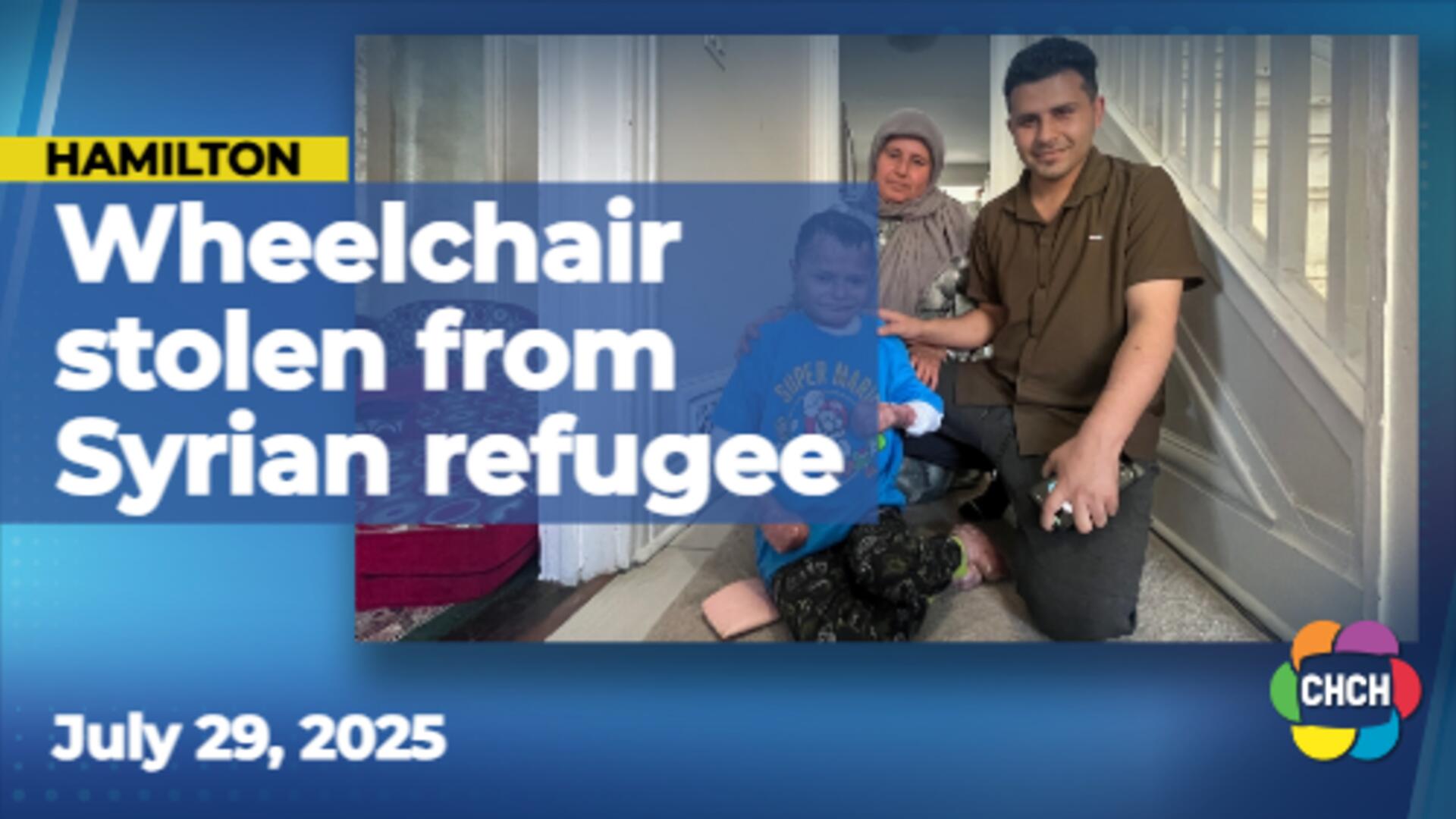 'He cannot move': Community helps in search for wheelchair stolen from Syrian refugee in Hamilton