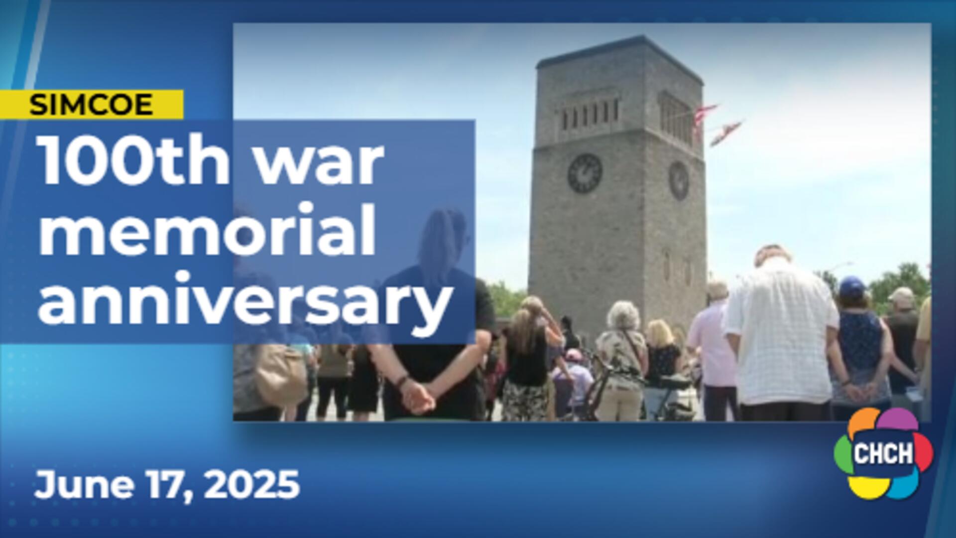 Simcoe celebrates 100th anniversary of war memorial