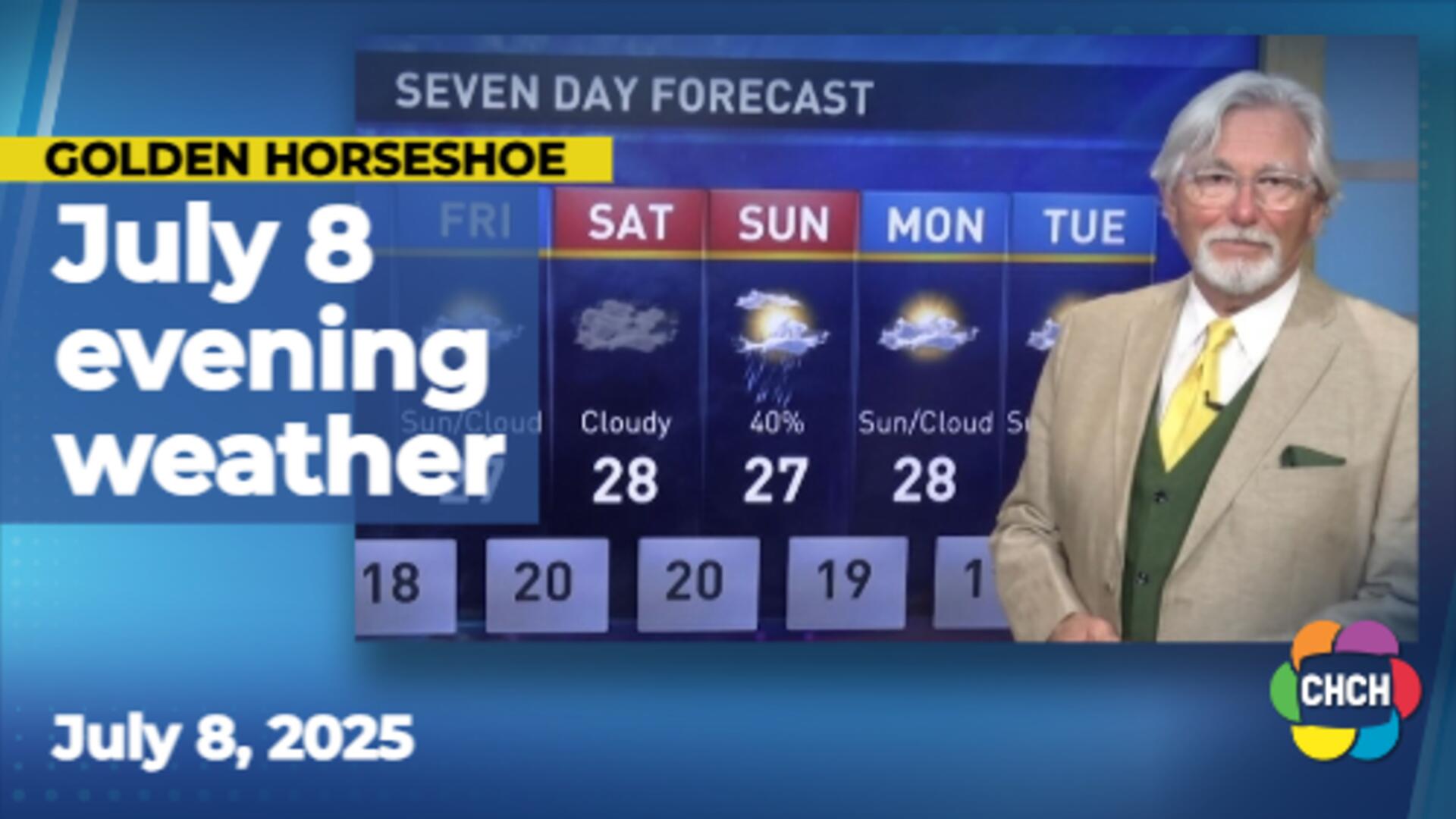 Evening weather forecast for July 8, 2025