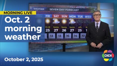 Morning weather forecast for Oct. 2, 2025
