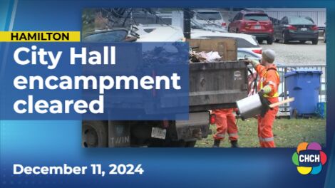 Hamilton crews clear out City Hall homeless encampment