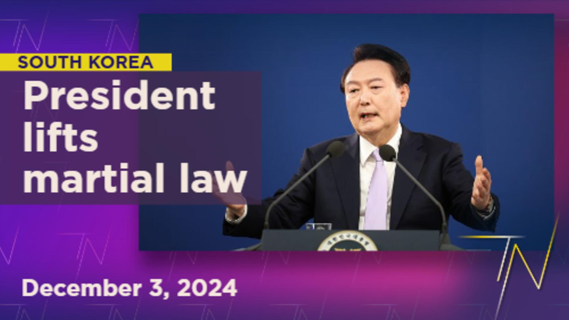 South Korean President lifts martial law amid rising tensions