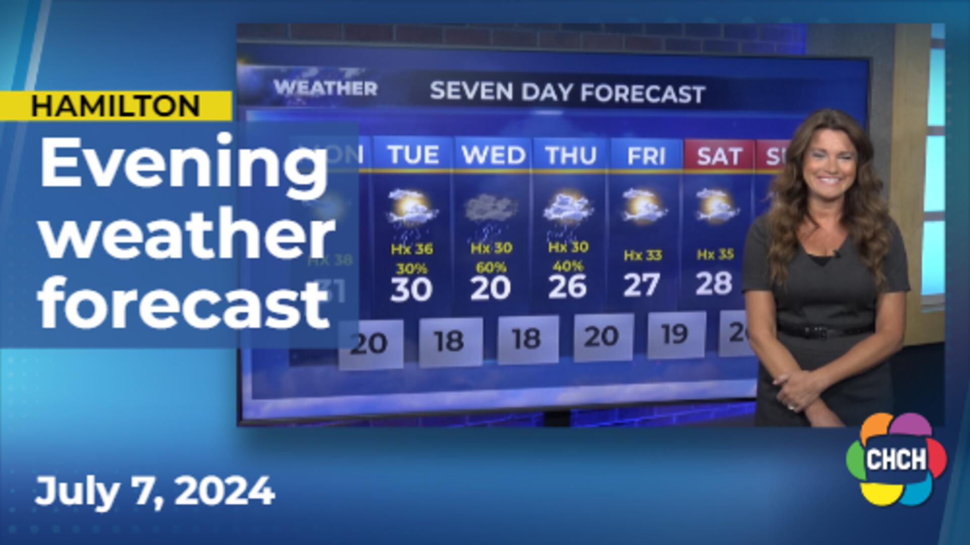 Evening weather forecast for July 7, 2024