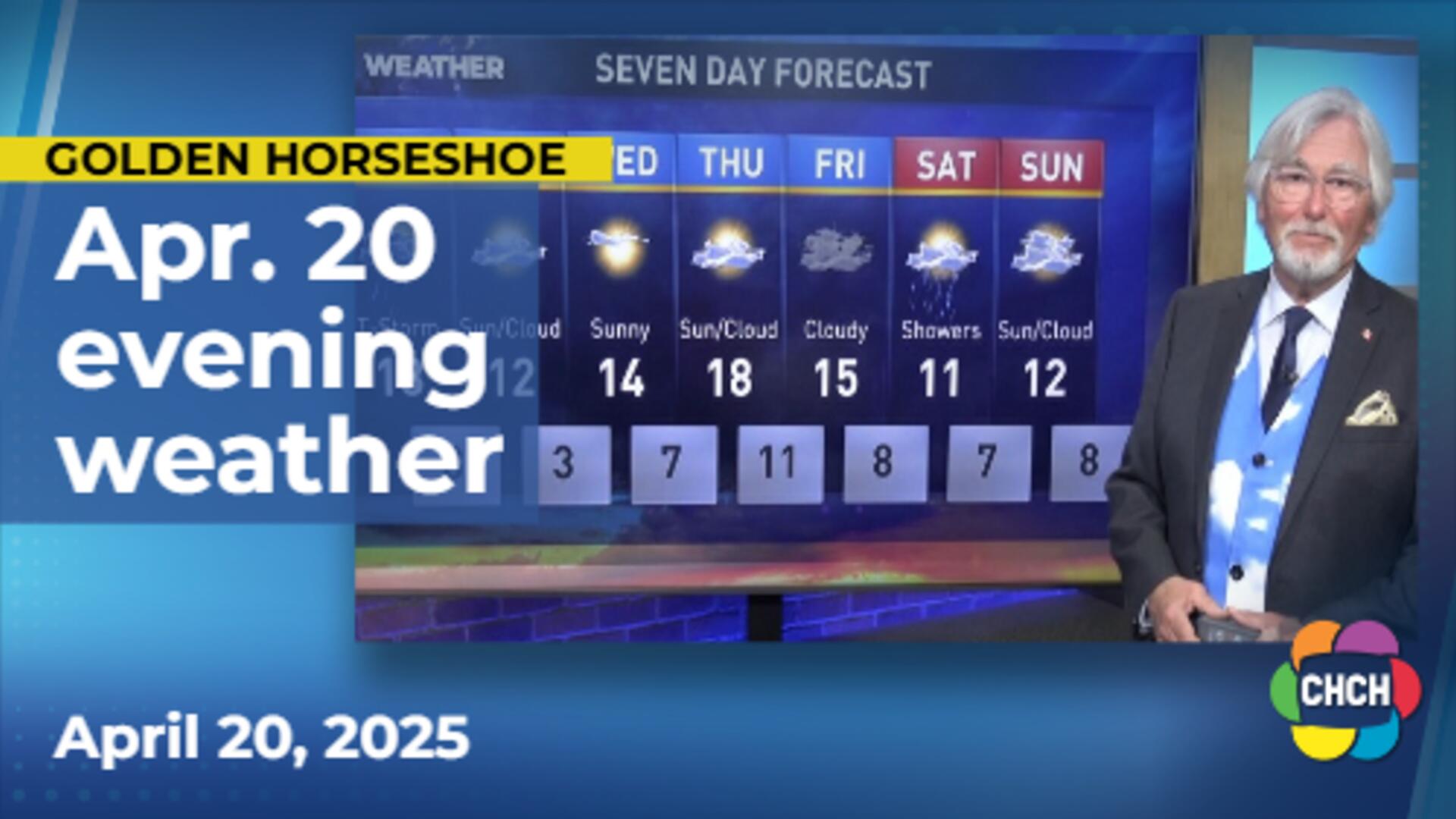 Evening weather forecast for April 20, 2025