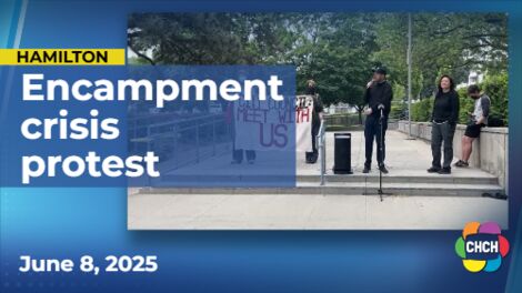 Encampment crisis sparks two-week protest outside Hamilton City Hall