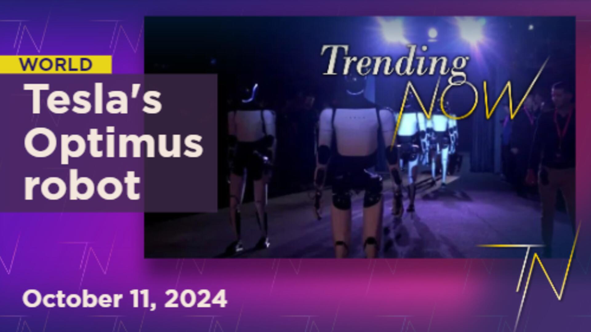 Elon Musk unveils Tesla's futuristic Cybercab and humanoid robots