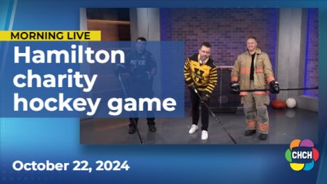 Hamilton emergency crews play hockey game to support HHS burn unit