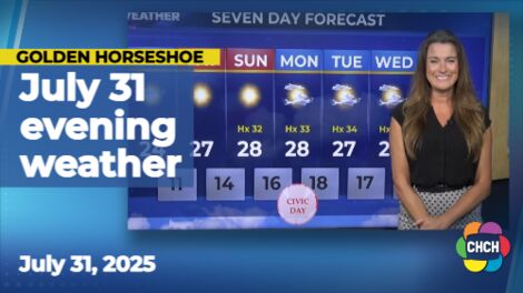 Evening weather forecast for July 31, 2025