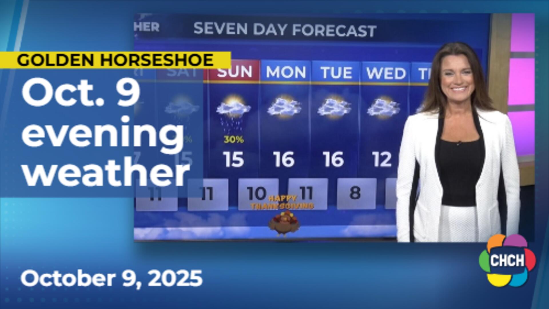 Evening weather forecast for Oct. 9