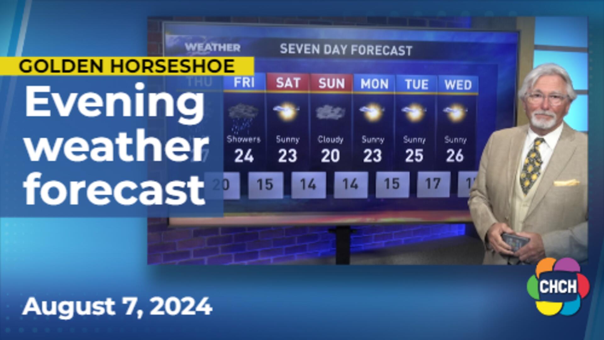 Evening weather forecast for August 7, 2024