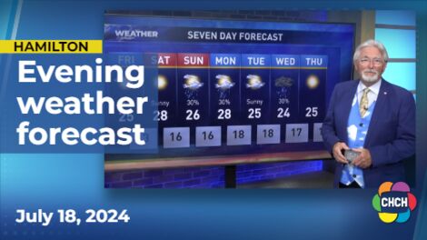 Evening weather forecast for July 18, 2024