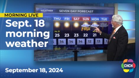 Morning weather forecast for September 18, 2024