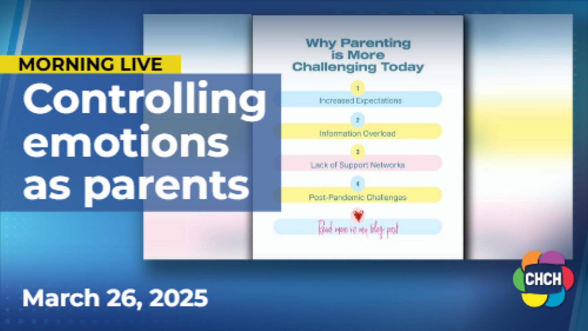 Controlling your emotions when it comes to parenting