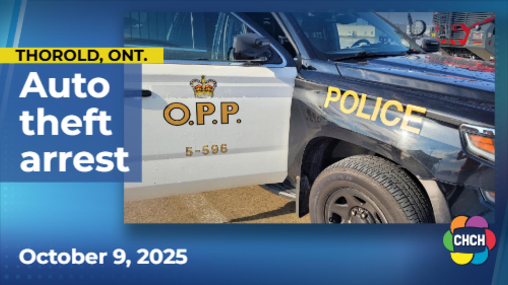 OPP arrest 1 man after stolen vehicle from Thorold found near Ottawa