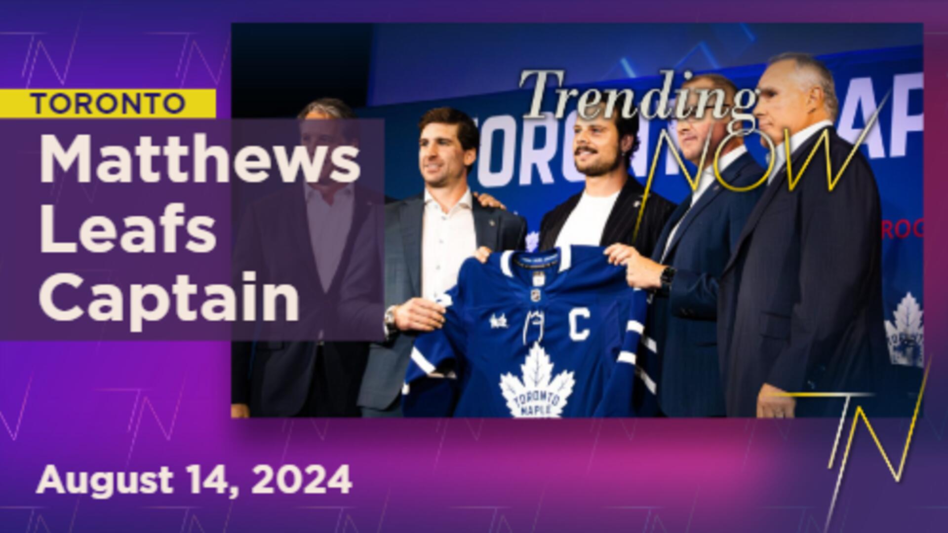 Matthews takes over from Tavares, named team captain of Maple Leafs