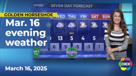 Evening weather forecast for March 16, 2025