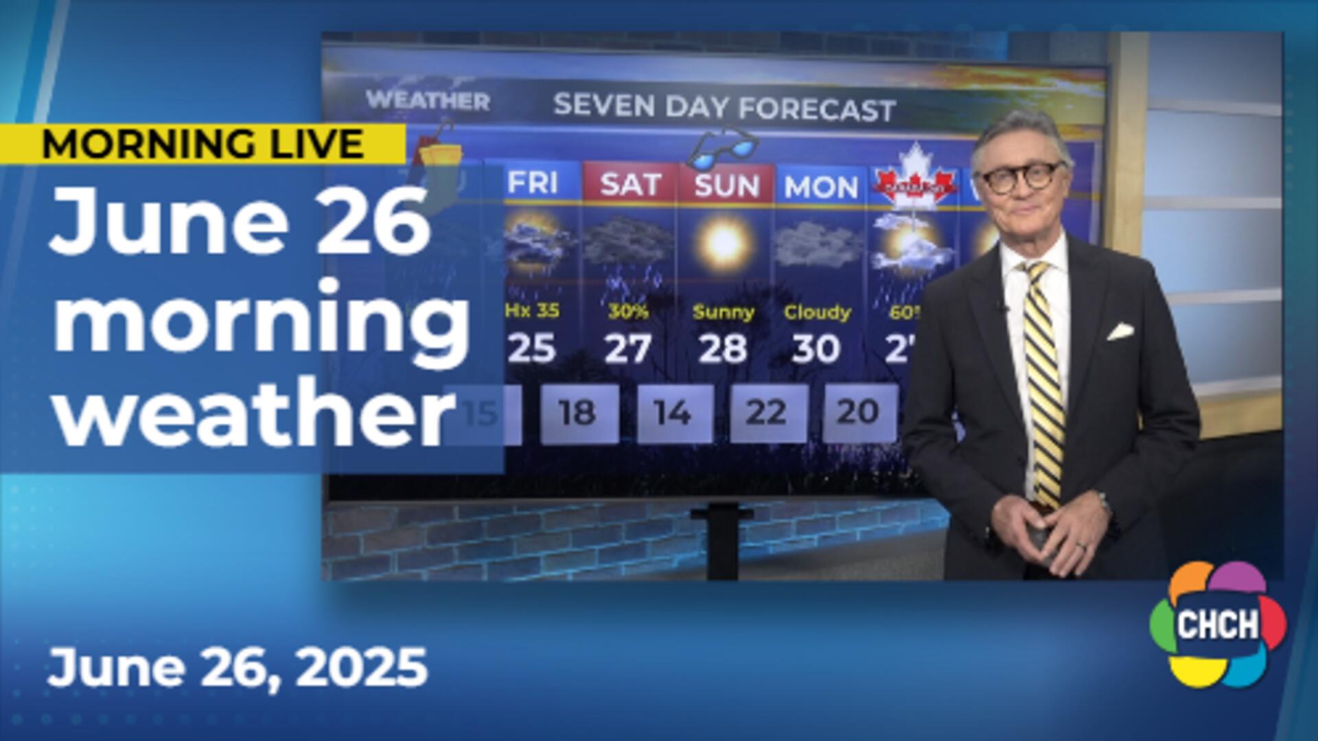 Morning weather forecast for June 26, 2025