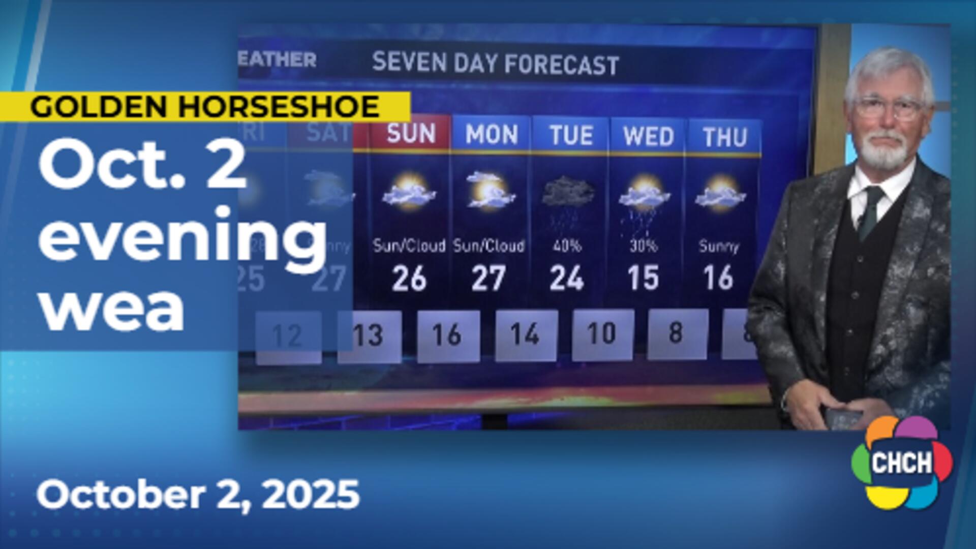 Evening weather forecast for Oct. 2