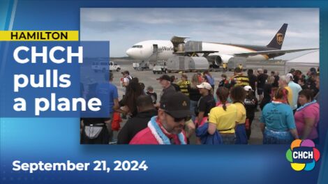 2 CHCH teams pull a plane for charity