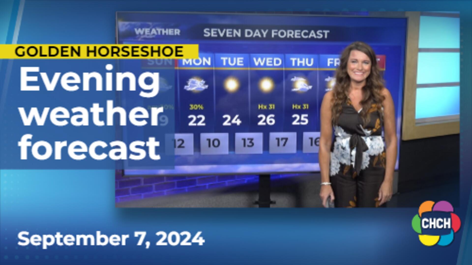 Evening weather forecast for September 7, 2024
